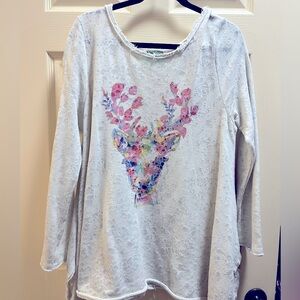 Judith March Watercolor Deer tunic